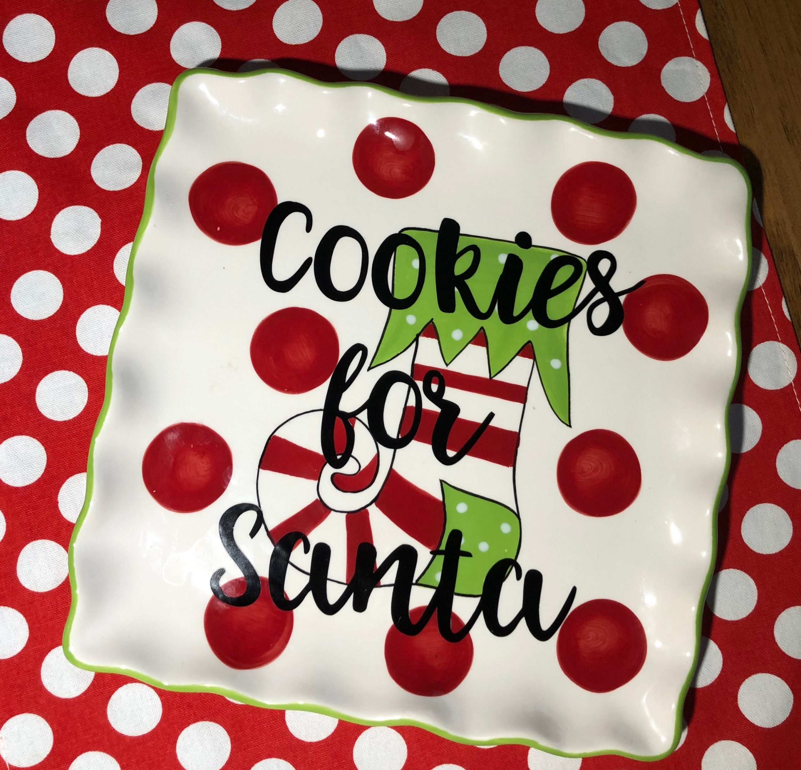 Cookies for Santa Ceramic Plate – Kaileys Monogram